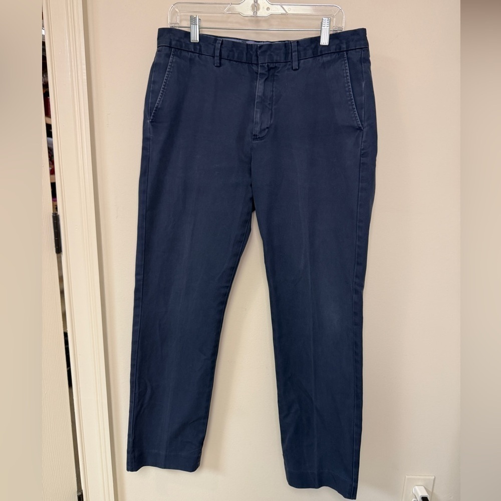 J.Crew: Men's Navy Chino Pants, Urban Slim Fit, Size 33W 32L